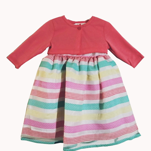 Toddler Girl Blueberi Boulevard Stripe Dress - Picture 4 of 4